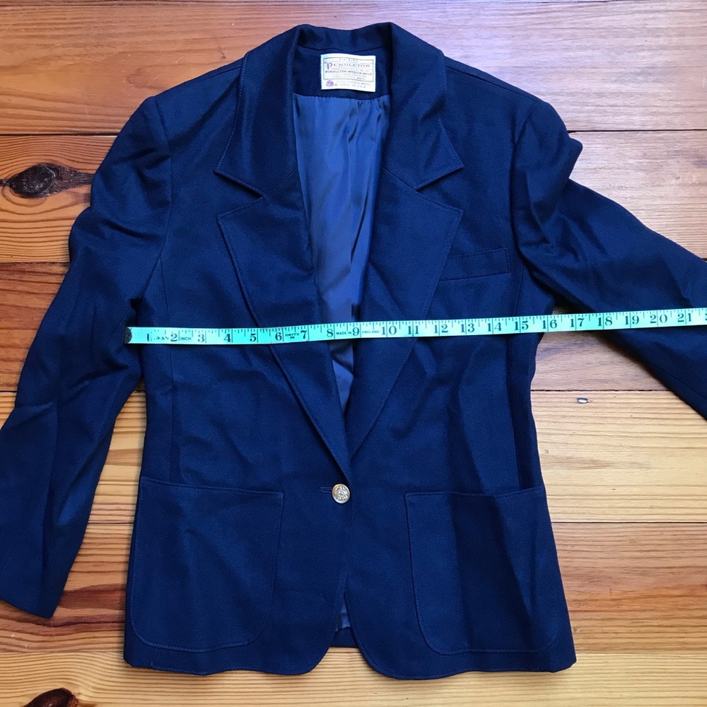 Pendleton Navy Wool Gold Button Blazer, Euc, 0/2 - image 8